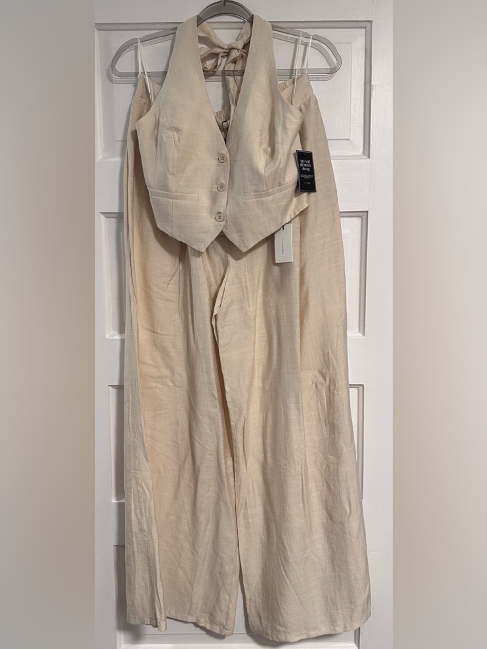 JLUXLABEL Cream Wide Leg Pants - Picture 6 of 12